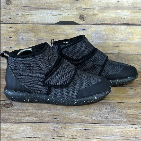 WORLD BOOTS Sz 12 Mens Chukka Moccasin Boots Black Knit Style Gray - Picture 9 of 16